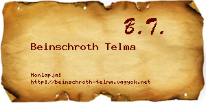Beinschroth Telma névjegykártya